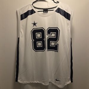 NFL White and Black Sleeveless Jersey